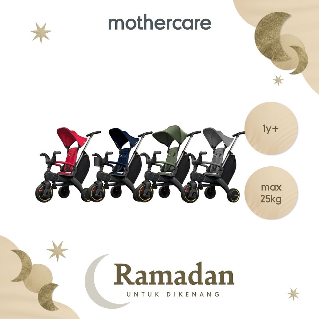 Doona Liki Trike S3 - Sepeda Dorong Roda Tiga Travel Stroller Anak Bayi