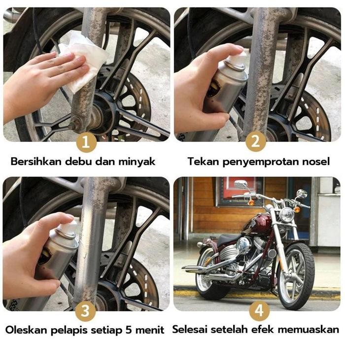 TERMURAH YUFEMA - CAT SEMPROT CHROME 350ML WARNA CHROME KRUM CAT LOGAM MOBIL STAINLESS STEEL CHROME