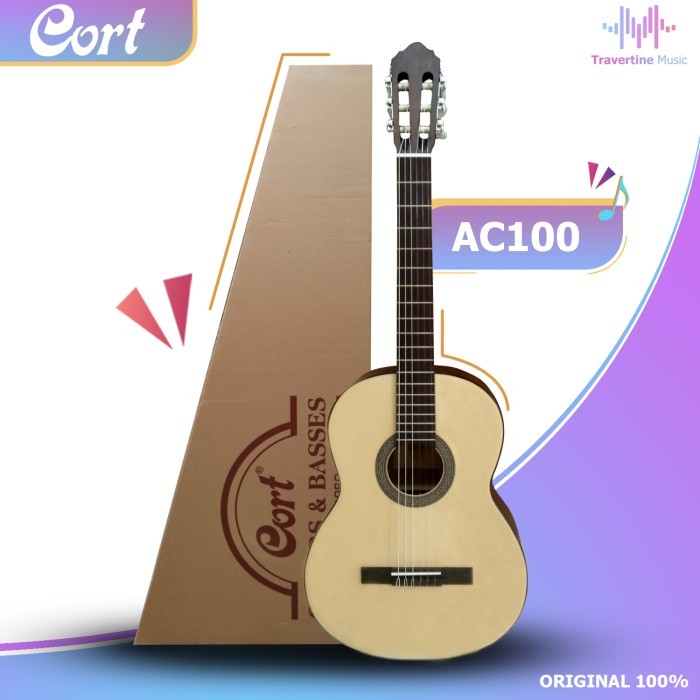 Gitar Akustik Merk Cort AC100 Gitar Klasik Akustik & Elektrik Original