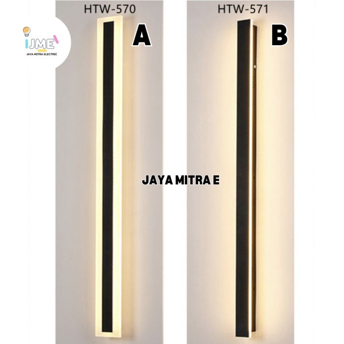 Lampu Tempel Dinding Outdoor Panjang Linear Anti Air Warm White
