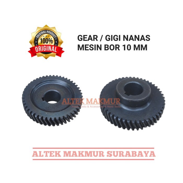 """] Helical Gear Mesin Bor 10mm / Ger Gir Gigi Nanas Bor 10 mm