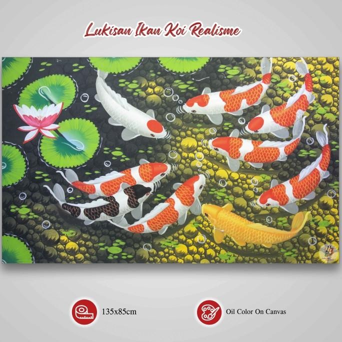 Lukisan Bandung | Lukisan Kanvas | Lukisan Koi | Lukisan Fengshui