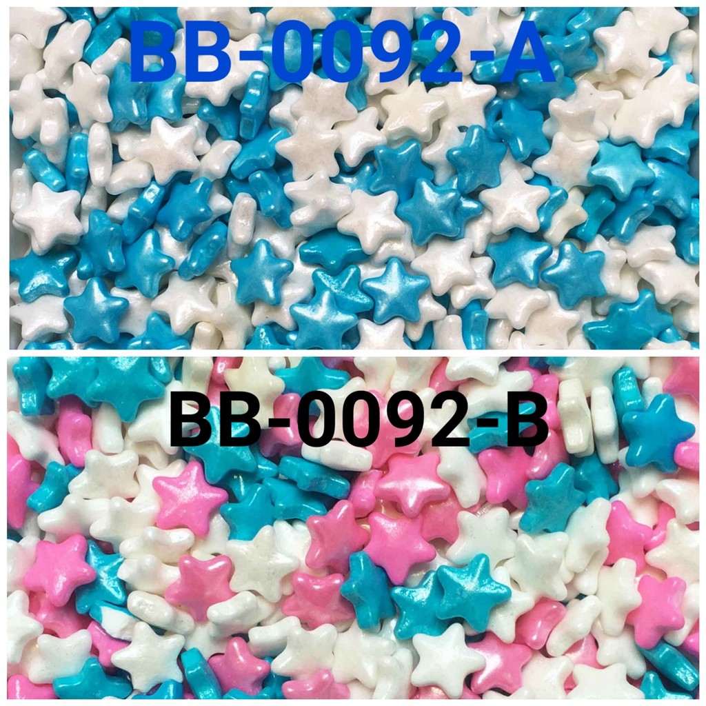 

GR-BB-0092 Sprinkles sprinkle sprinkel 100gram bintang star biru pink (SPRINKLES)