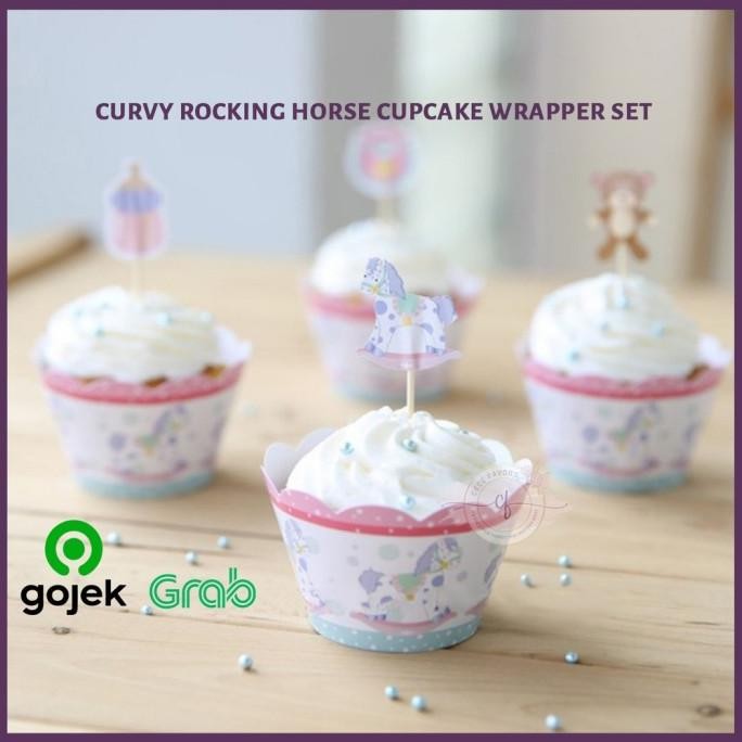 

:0:0:0] Kertas Cupcake Unicorn Curvy Rocking Horse Cupcake Wrapper Set