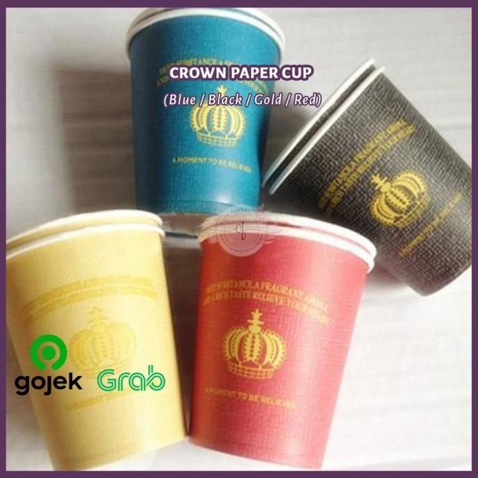Open DS] Paper Cup Gelas Kertas Crown Paper Cup