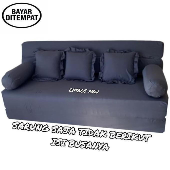 Murah Sarung Sofa Bed Busa Inoac/Royal Tebal 20 Cm No 1 2 3 4 Motif Bunga Hitam