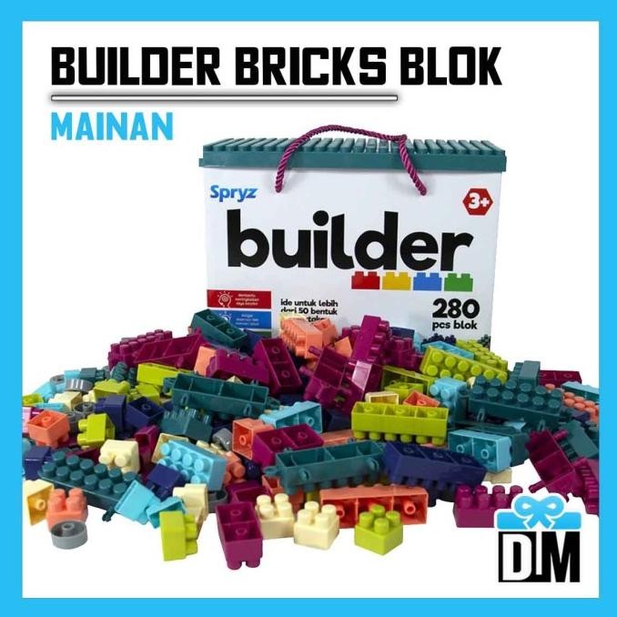 :=:=:=:=] Lego Set Tas Kardus Susun Paket Builder Mini Petit Block Balok SPRYZ