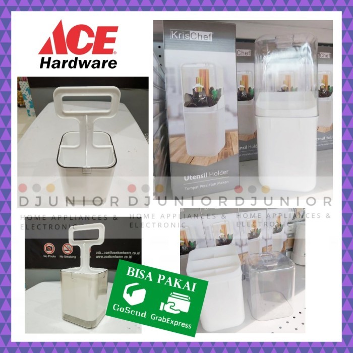 KRISCHEF - TEMPAT SENDOK GARPU / CUTLERY UTENSIL HOLDER WITH COVER