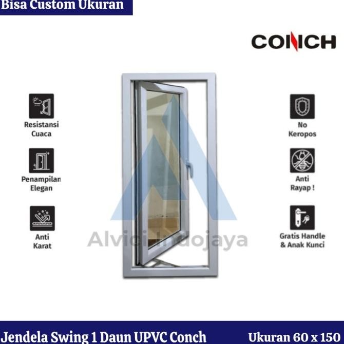Best Jendela Swing 1 Daun Upvc Conch