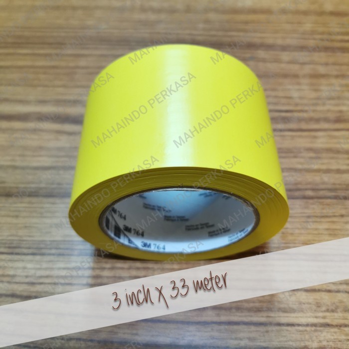 

3M 764 Floor Marking Tape Lakban Lantai Yellow 3inch x 33meter