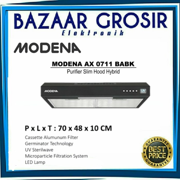 PROMO COOKER HOOD MODENA AX-0711 BABK / AX0711 BABK SLIM HOOD