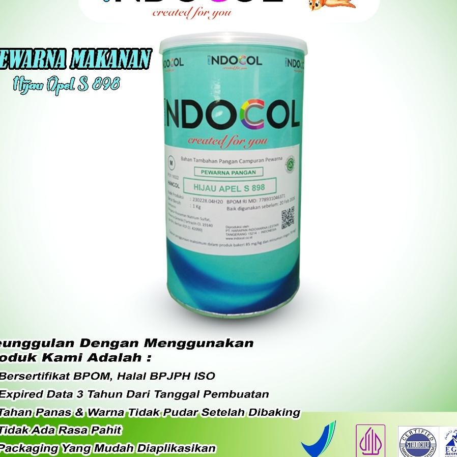 

Pewarna Maanan Indocol Hijau Apel 898 Green