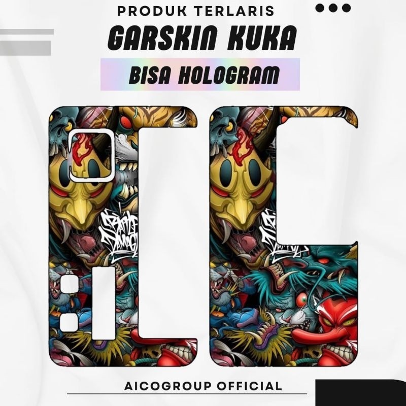 

Terlaris Stiker Hologram Non Kuka Quantac Garskin Custom Case Laminasi Tebal COD