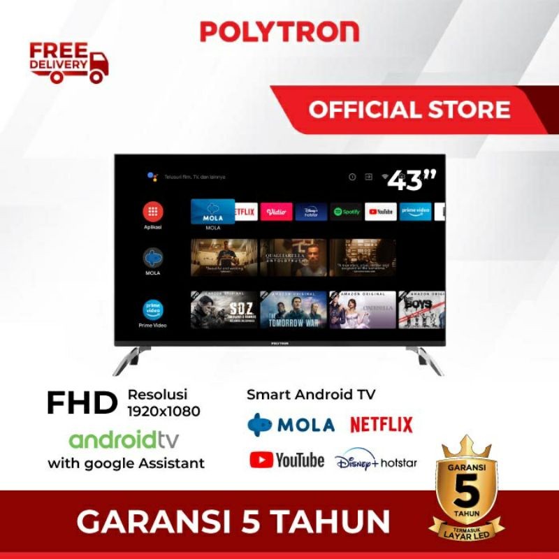 POLYTRON Smart Android TV 43inch PLD-43AG9953
