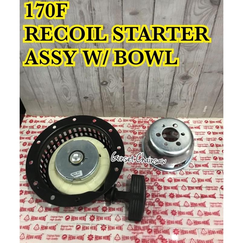 170F RECOIL STARTER ASSY W BOWL MESIN DIESEL TARIKAN CAP ENGKOL 170 F ORIGINAL DAN TERPERCAYA