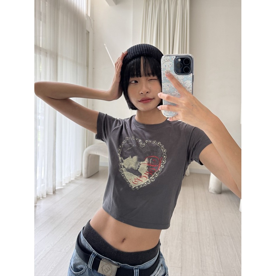 RUDEBASIC - Crop Lovers Baby Tee