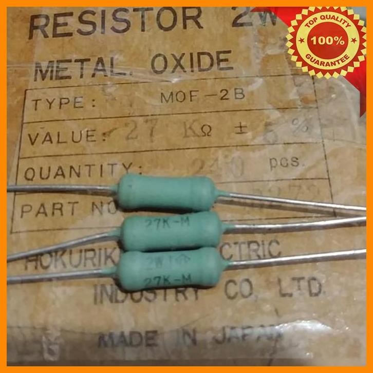 [bak] resistor 27k 2w metal oxide japan