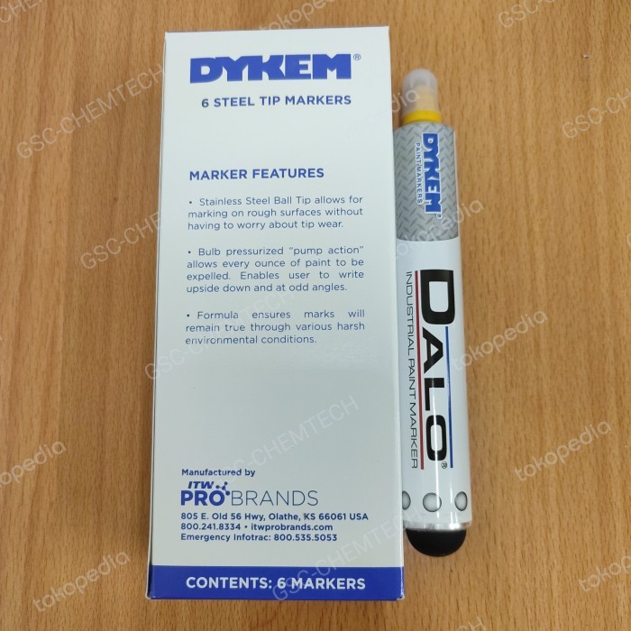 

Dykem Dalo Steel Marker Dykem Dalo Industtial Paint Marker (Kuning)