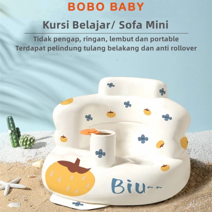 Sofa Bayi Tiup PVC Kursi Sofa Belajar Duduk Bayi Kursi Balon Makan Bayi WJ13