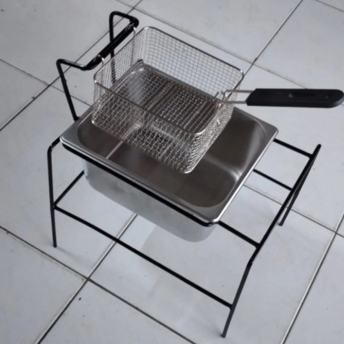 wajan kotak stainless/penggorengn serba guna/wajan deef fryer