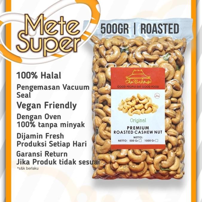 

Kacang Mete Super Oven Panggang Roasted Cho.Berhouse Wonogiri 500gr