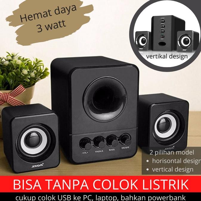 SPEAKER KOMPUTER SPEAKER AKTIF STEREO DENGAN SUBWOOFER USB POWER