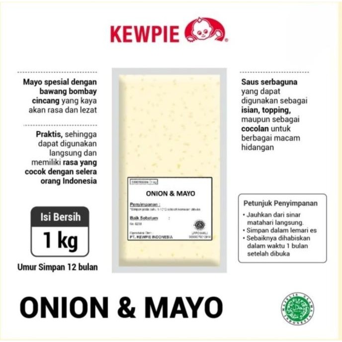 

KEWPIE ONION MAYO 1KG | MAYONAIS BAWANG BOMBAY ORIGINAL