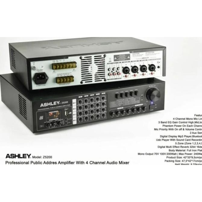 Promo Power Amplifier ASHLEY Z5200 Z 5200 ampli TOA masjid Original COD