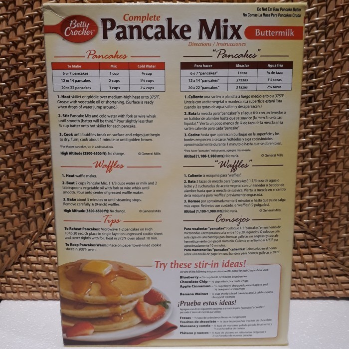 

BETTY CROCKER PANCAKE MIX BUTTERMILK PREMIKS UNTUK PANCAKE 1,040 KG