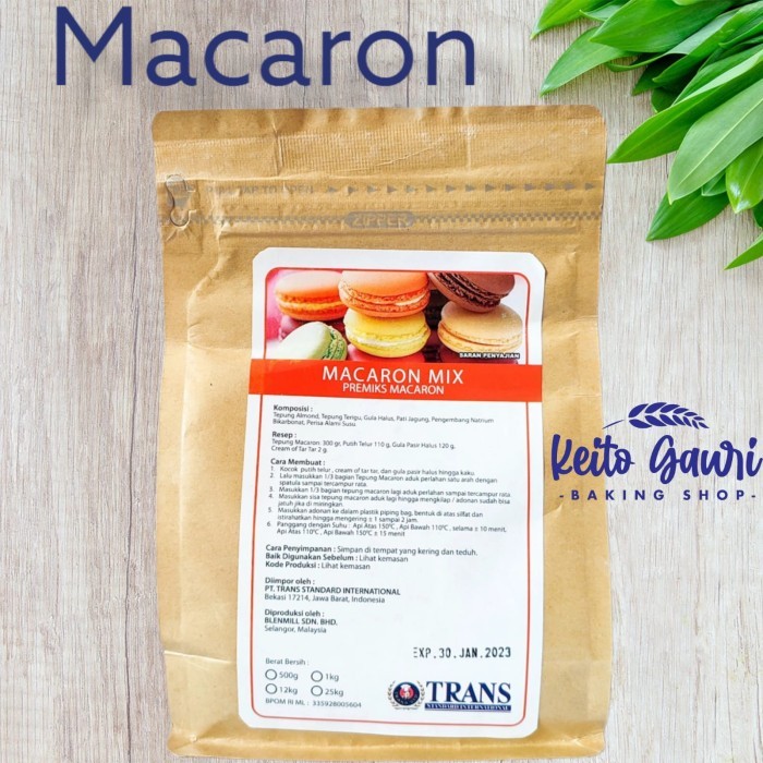 

TRANS MACARON MIX 500 GRAM TEPUNG MACAROON INSTANT