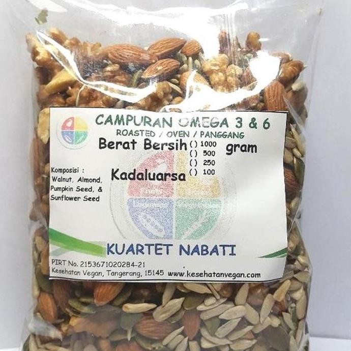 

1000gr Mix Walnut - Almond - Pumpkin Seeds - Sunflower Seeds - Varian Mentah/ Roasted Berkualitas