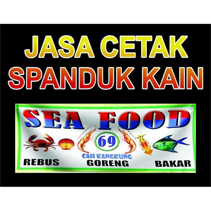 PROMO JASA CETAK SPANDUK KAIN / SPANDUK PECEL LELE (PRINTING)