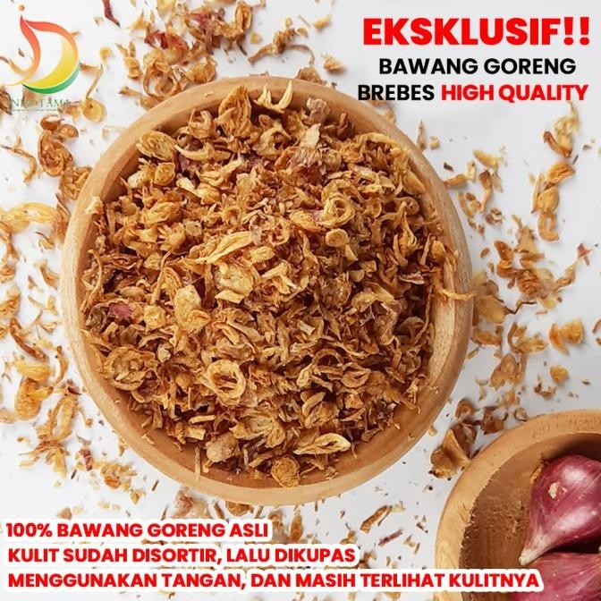 

BRAMBANG BAWANG MERAH GORENG PREMIUM ASLI BREBES 1 KG GURIH RENYAH ORIGINAL