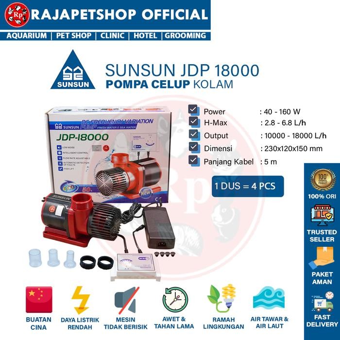 PROMO SPECIAL WATER PUMP SUNSUN JDP 18000 POMPA CELUP KOLAM AQUARIUM