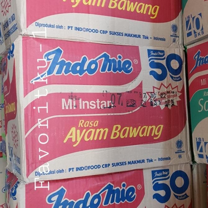 

INDOMIE AYAM BAWANG BY INDOFOOD 1 DOS ISI 40 PCS ORIGINAL