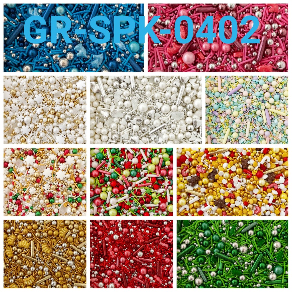 

GR-SPK-0402 Trimit springkel sprinkles 1kg mutiara pastel gold silver (sprinkles)