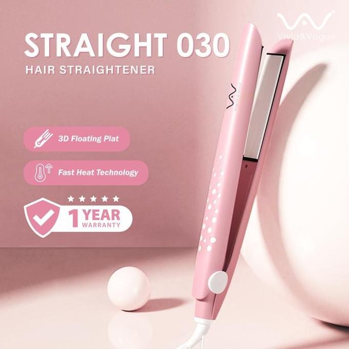 

Vivid&Vogue V030 Catokan Rambut 2 IN 1 - Keriting Lurus, Pelat Ceramic Almond Oil, Suara 140-230C, 360 Sudut Belok Berkualitas