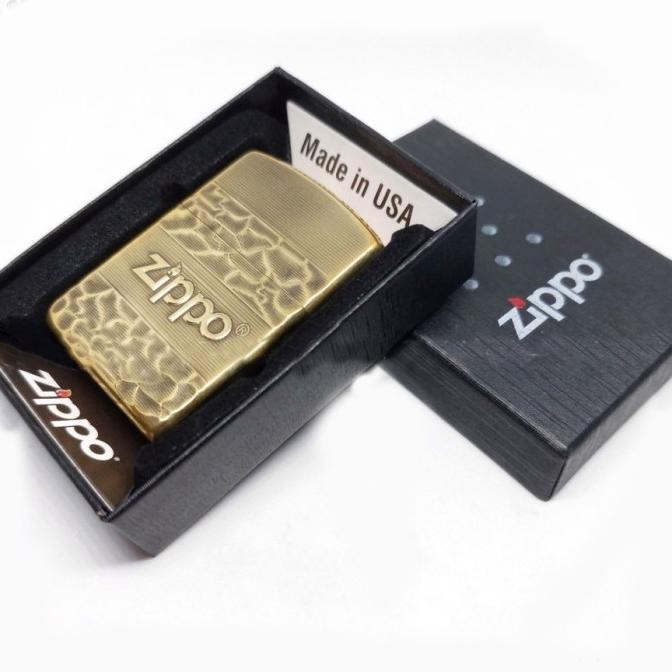 Baru Korek Api Zipo Embos Gold Grade Ori