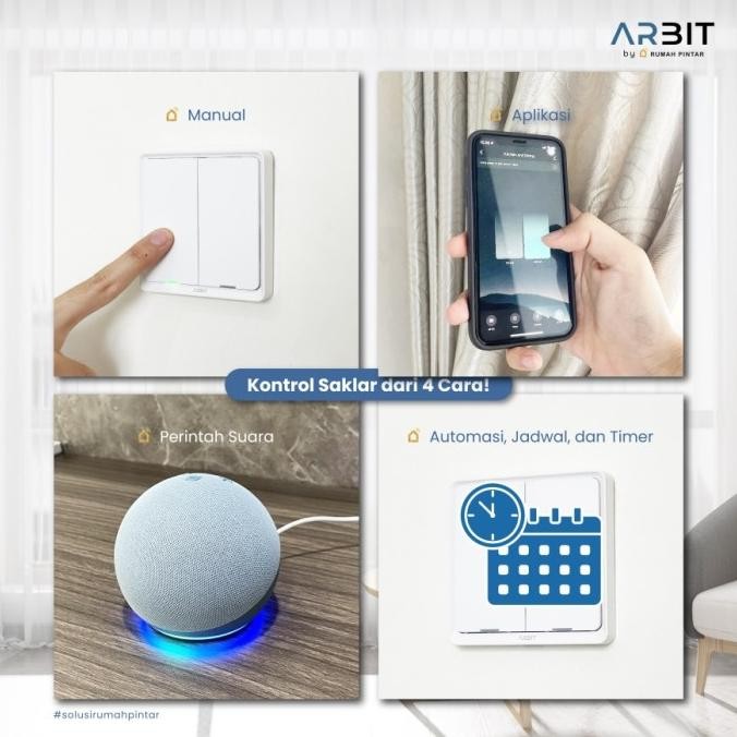 ARBIT SMART HOME ZIGBEE WALL SWITCH WITHOUT NEUTRAL LINE TUYA