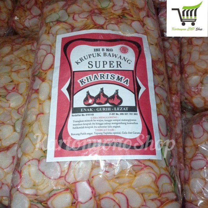 

Kerupuk Krupuk Bawang Super Cap Kharisma Per Bal isi 5kg