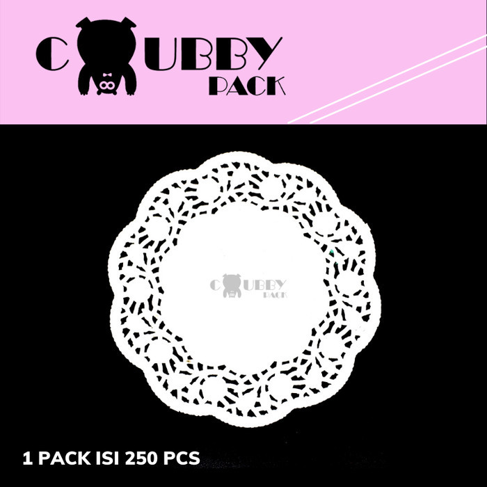 KERTAS DOYLEYS 12.5" (PUTIH) - 250PCS KERTAS RENDA / ALAS TOPLES KUE