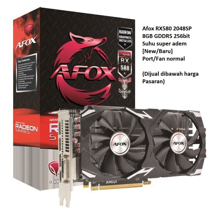 [NEW/BARU] VGA radeon RX 580 RX580 vga 8GB Afox RX 580 8GB spec sama dengan Peladn RX580 Aisurix