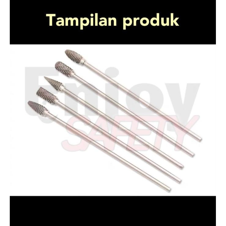 Mata Bor / Mata Tuner /Mata Cuner / Rotary Burr Dua Arah 6X10X100Mm