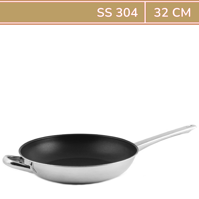 Stir Fry Pan BIMA Wajan Stainless Steel Induksi Wok 32 cm