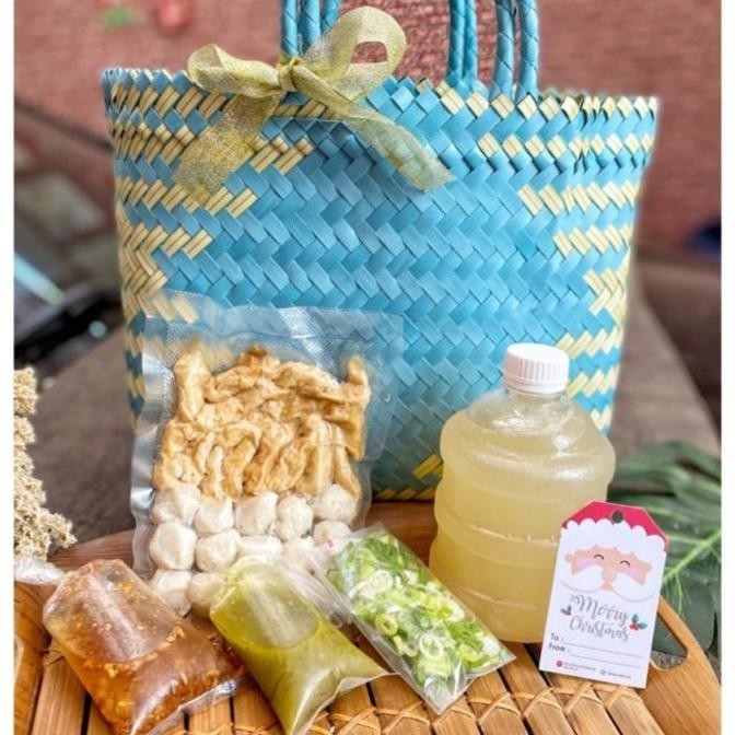 

New Bakso Gepeng / Fukien Hampers Paket Birthday Natal Free Tas Anyam