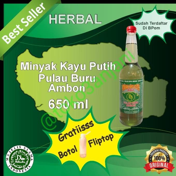 

PROMO / Minyak Kayu Putih Asli Pulau Buru-Ambon, Bersertifikat Halal MUI 650ml