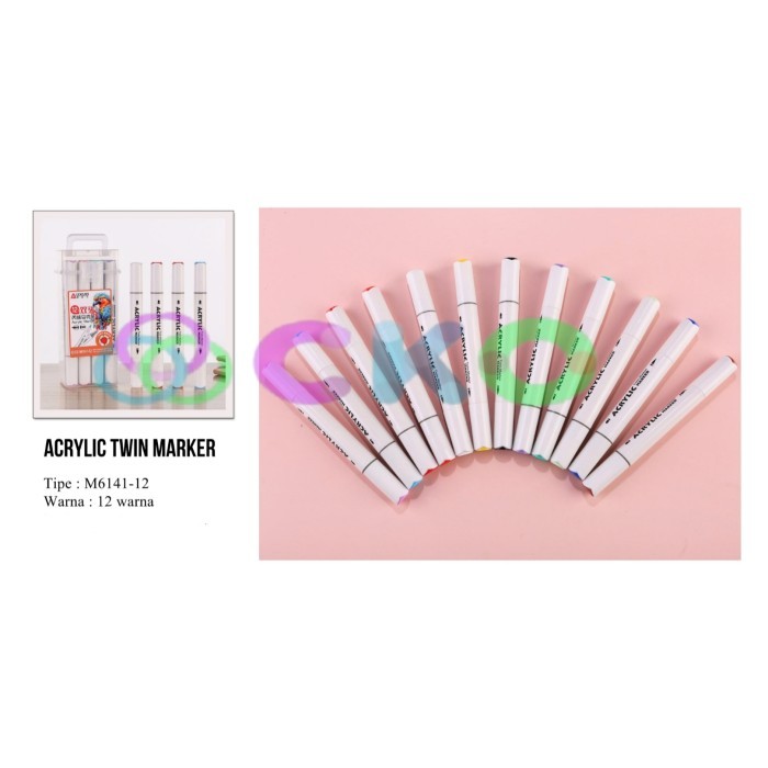 

Acrylic Twin Marker/isi 12warna-48warna & 80warna