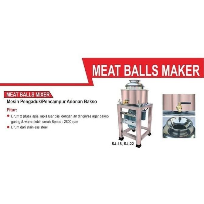 

New Getra Meat Balls Mixer (Pencampur Adonan Bakso) Sj-18 / Sj 18 / Sj18