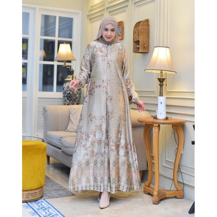 Gamis Sutra Import // Gamis Motif Terbaru // Gamis Silk Busui Terlaris