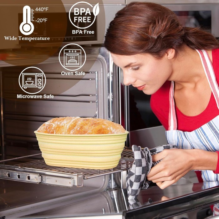

TERBARU SILICONE BANNETON BASKET OVAL CETAKAN ROTI BREAD MOULD SOURDOUGH BREAD